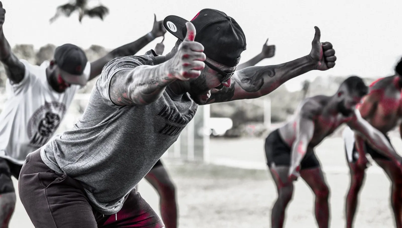 George-Anthony coaching a Brainstorm Fitness group session